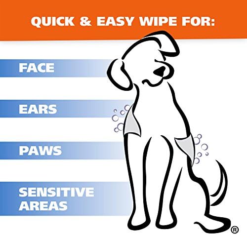 Wahl Refresh de pet de pet lavancos de limpeza para todas as raças de cães - use em orelhas, nariz, patas, fundo e áreas sensíveis