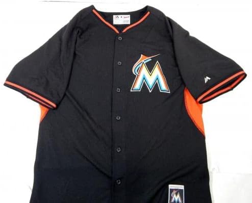 2014-16 Miami Marlins Matt Tomshaw #51 Game usou Black Jersey Ex ST BP 48 962 - Jogo usado MLB Jerseys
