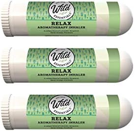 Messenciais 3 pacote de relaxos inaladores nasais de aromaterapia feitos com óleos essenciais naturais de grau terapêutico para ajudar a mantê -lo relaxado