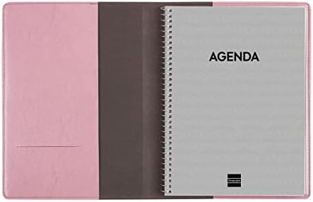 Finocam - Calendário 2023 com o bloco de notas Duoglam para ver horizontal janeiro de 2023 - dezembro de 2023 Espanhol rosa
