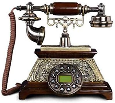 KLHHG European Antique Moda Criativa Telefone Fixo Retro Tipo de assento antiquado Antique Linha fixa antiga