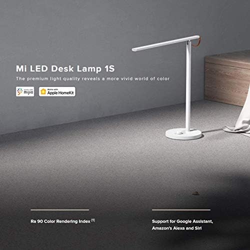 Lâmpada de mesa LED Xiaomi original Lâmpada Smart Remote Control Dimmable Lâmpadas de mesa Suporte de mesa de trabalho de telefone celular Controle de aplicativo 4 Modo de iluminação, luz sem tremer