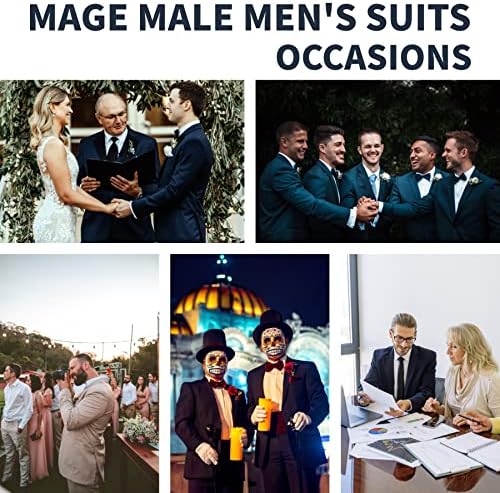 Mago masculino masculino masculino de 2 peças um botão Slim Fit Fitle Wedding Prom Tuxedo Suits Blazer calça com
