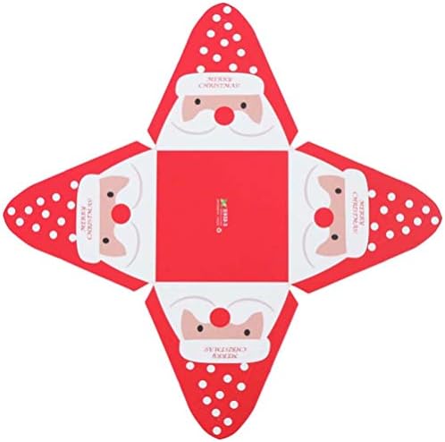 StoBok 12pcs Christmas Gift Candy Paper Box Pirâmide Caixa de presente Triangular Candy Cookies Goodies Bags