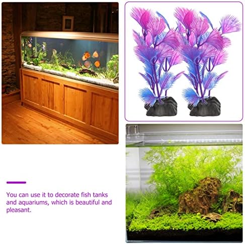 IPETBOOM Decorações de tanques de peixes 10pcs Plantas de aquário artificial Plantas de peixe Plantas de plástico plantas simuladas