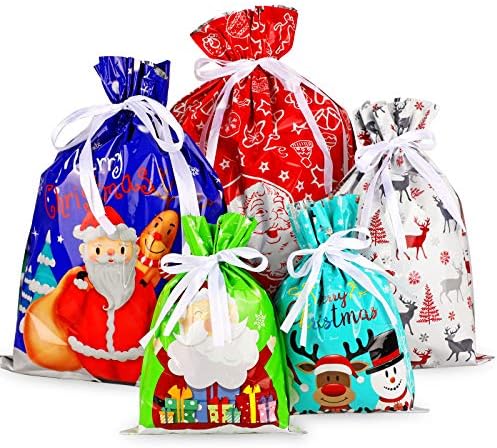 Howaf Sacos de Natal de Caminhão de Desenhos, 30pcs de tamanho grande bolsas de brinde de Natal para suprimentos para festas de Natal