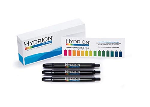 3 Pacote Hydion P-12M Instance Chek 0-13 Lápis de pH mecânicos da faixa- canetas para teste de superfície