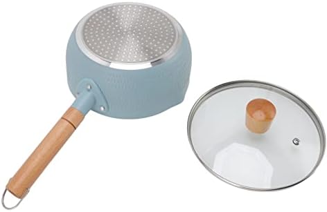 Milk Jug Aluminum Stick Stick Small Pot com bico com alça de madeira para fogão de indução de bebês