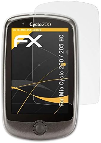 Protetor de tela AtFolix compatível com MIO Cyclo 200/205 HC Screen Protection Film, Filme de Protetor FX Anti-Reflexivo