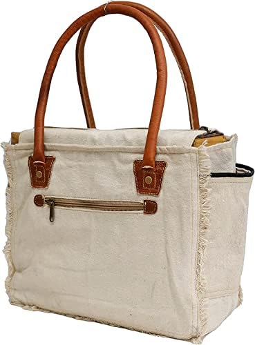 Naturals Export Canvas Bag Tote Bag para mulheres meninas, bolsa de ombro com bolso interno para trabalho de almoço na praia