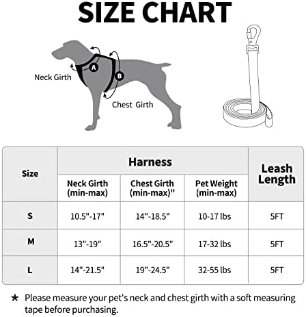 Arnês de cães MXCoirtp e conjunto de trela, colete de estimação reflexivo e acolchoado macio ajustável, sem arnês de cão de clipe