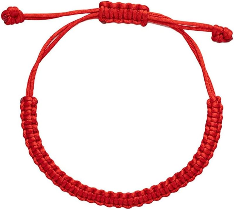 PingyongChang 2pcs pulveiras de cordas para homens meninos meninas Casal casal para o tibetano preto vermelho Budista preto Tibetano Pulseira de corda ajustável para proteção e sorte Bracelete de amizade