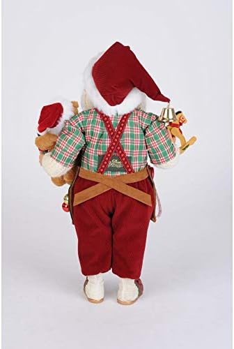 Karen Didion Toymaker Santa Claus Feliz de 17 polegadas multicoloria