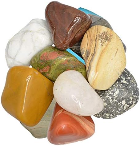 Materiais Hypnotic Gems: 3 libras Mistura rara de pedra variada da África - X grande - 1,5 a 2,25 - Suprimentos de rocha em pedras preciosas polidas a granel para artesanato, reiki, cura de cristal e muito mais!