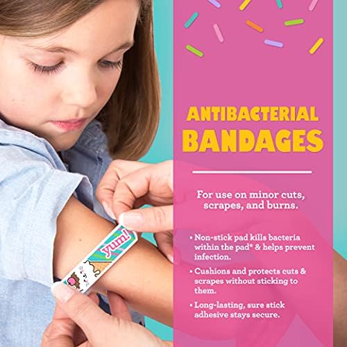 Bandagens de crianças de animais gostosos, designs de 100 ct super fofos | Use como adesivos, bandagens antibacterianas adesivas para