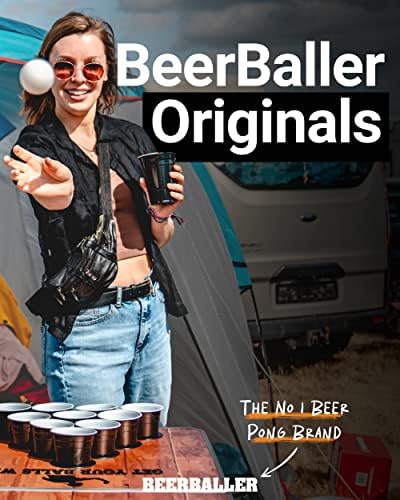 Bolas de pong de cerveja Beerballer® - 50 bolas de cerveja | 40mm - 2,5g | Bolas de pong de cerveja de torneios oficiais