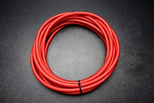 Fio de bitola de 4 bitola 25 pés vermelho 25 pés superflex preto 10pcs cobre 5/16 anel de anel