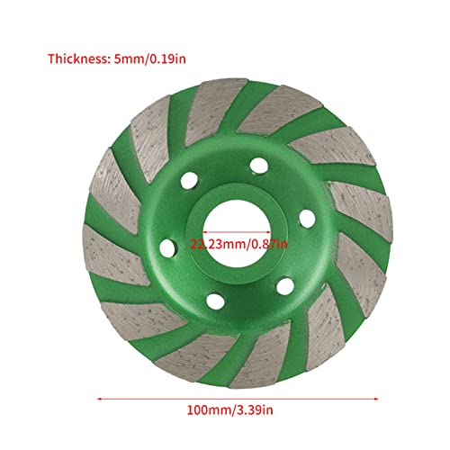 Roda de moagem, 1pcs de 100 mm de moagem de roda de roda de lixamento para granito alvenaria de concreto de pedra, rodas