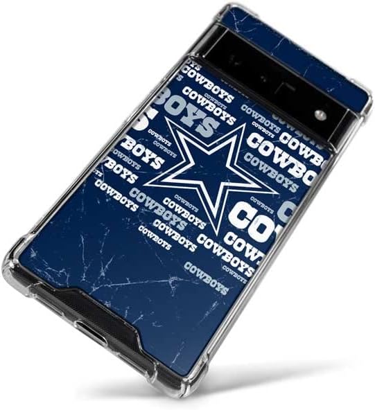 Capa de telefone transparente Skinit para Google Pixel 6 Pro - Licenciado oficialmente NFL Dallas Cowboys Blast Design
