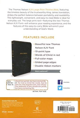 Texto personalizado personalizado do seu nome KJV Bíblia fina Bíblia PRIMEIRA LEATHERSOFT Black Letter Red Comfort Prind
