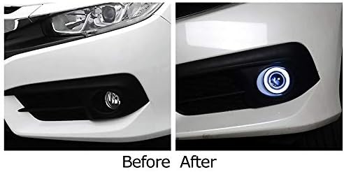 ijdmtoy (2 oem substituir xenon branco led halo angel ofys lente projetor lente retrofit lâmpadas de neblina compatíveis com -2021 sedan cívico honda/cupê/hatchback