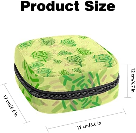 Bolsa de armazenamento sanitária de rosa verde Bolsa de saco de saco de bolsa de período portátil para saco de copo menstrual