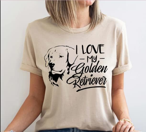 Engraçado, eu amo minha camisa Golden Retriever, presente de anúncio de cães, ideia do proprietário do cachorro