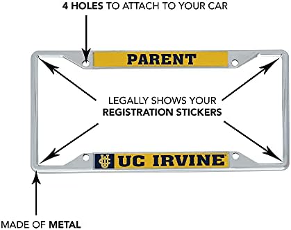 Universidade da Califórnia Irvine Bosedores UCI Comeadores METAL Placa Metal Plate Frame para frente ou traseira do carro oficialmente