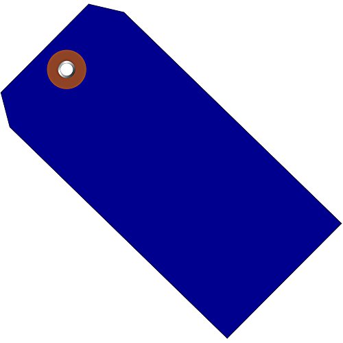 Tags de envio de plástico Aviditi, 4 3/4 x 2 3/8, azul, impermeável, tags de identificação de ativos e produtos de inventário, caso de 100