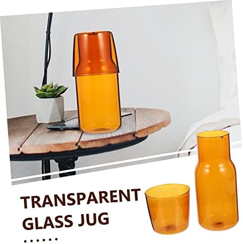 Bestonzon 2pcs cooler de vidro limpo chaleira de gabinete de água vidro recipiente de vidro Acessório de água conveniente jarro