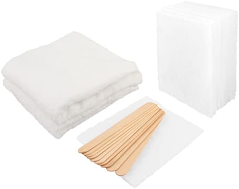 Pacote de aplicadores de acabamento em madeira de 22 peças • Inclui 10 almofadas brancas não tecidas 2 toalhas de pano de