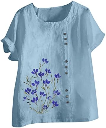 Camisa de novo dia nova camiseta floral de verão Mulheres roupas superdimensionadas Button Button Button Down Tshirt Mulheres