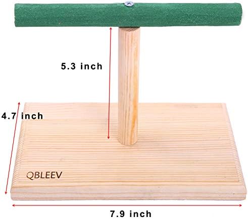 Qleev pequeno poleiro de pássaro, jogo de pássaro, Treinamento portátil Parrot Playstand, brinquedos para gaiolas de pássaros para cockatiels