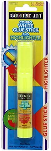 Sargent Art 22-1415 Combo Glue Stick Highlighter