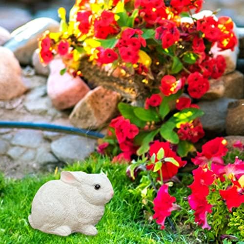 Aeiofu Páscoa Decorações de coelhinho resina Rabbits Figuras do ornamento de mesa Decoração de primavera para mesa de mesa 3pcs Rabbit