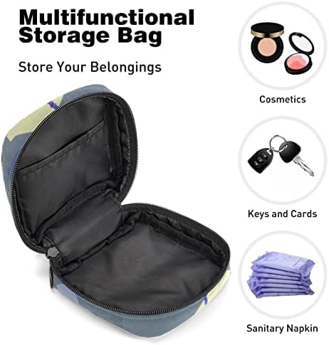 Bolsa de armazenamento de guardanapo sanitário, bolsas de zíper menstrual reutilizável portátil, bolsa de armazenamento de tampões