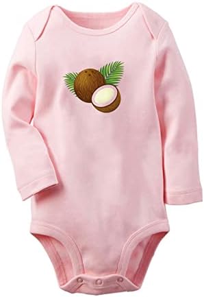 Romances de novidade fofos de coco de frutas, roupas de bebê recém -nascidas, roupas gráficas de macacões infantis, roupas