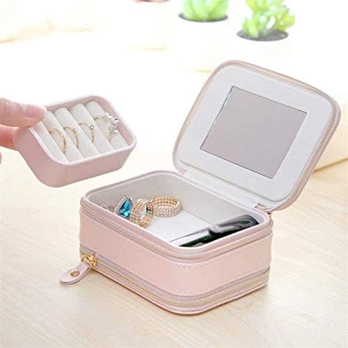 WYFDC Small Travel Jewelry Box Organizer Exibir estação para meninas de garotas Rings Brincos de colares armazenamento,