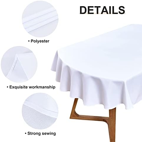 Talha de mesa oval oval de Wolkemer 60 x 120 polegadas de tecido lavável de tecido