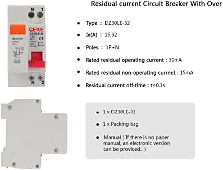 Infri 1p+n 230v MCB disjuntor de corrente residual com proteção de vazamento de corrente excessiva e curta RCBO