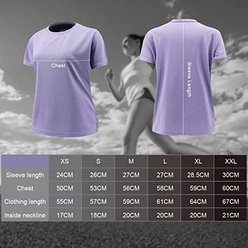 Camisas de treino para mulheres | Camisetas de manga curta de academia para mulheres | Dri Fit Athletic Tshirts Mulheres