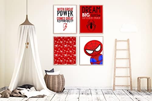 Dream Big Little Spiderman - Sala super -heróis da aranha Arte de parede Decoração impressões de pôster Pictures Pictures
