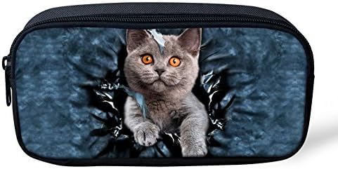 Para u projeta a bolsa de camuflagem de lápis de gato de gato fofo para meninas de volta à escola