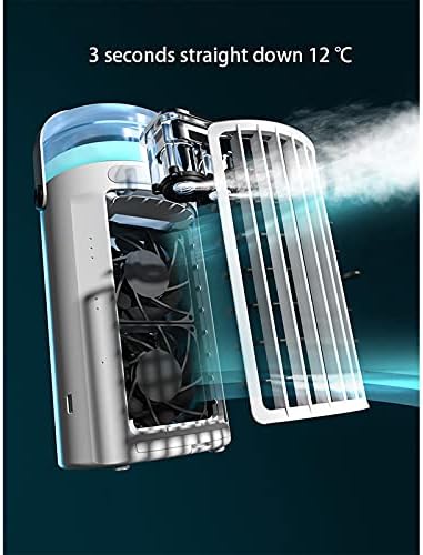 Ventilador de ar condicionado portátil, um fã de ar de umidificador, ventilador silencioso de 3 velocidades para uso pessoal em