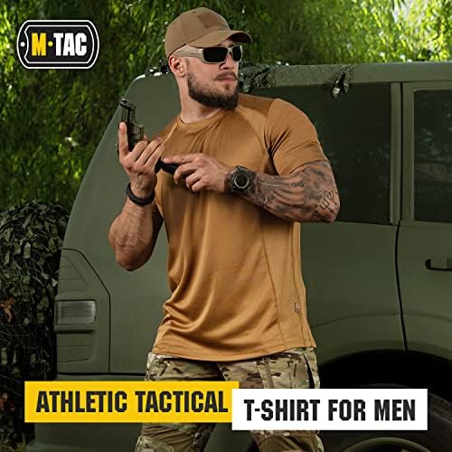 Camiseta atlética do M-TAC Gen.2-Camiseta militar de poliéster respirável com manga curta e pescoço da tripulação