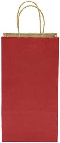 Creative Hobbies® Small Paper Gift Sacors - 5,25 x 3 x 8,5 Tamanho, vermelho profundo | Perfeito para festas, casamentos, favores