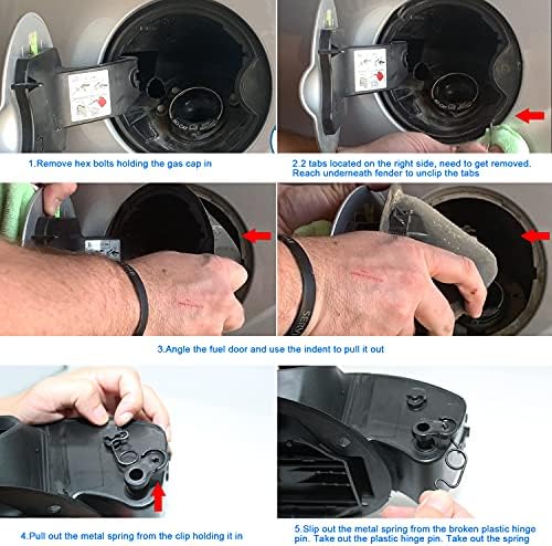 Remoch Porta de combustível Spring Compatível com Toyota Tundra 2007-2021 Portas de gás de mola portas de gás de mola Portas de