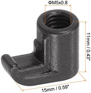 UXCELL CL-6-0.8 Aço de alto carbono insere o ajuste do grampo de dedo da placa para ferramenta de torneamento de
