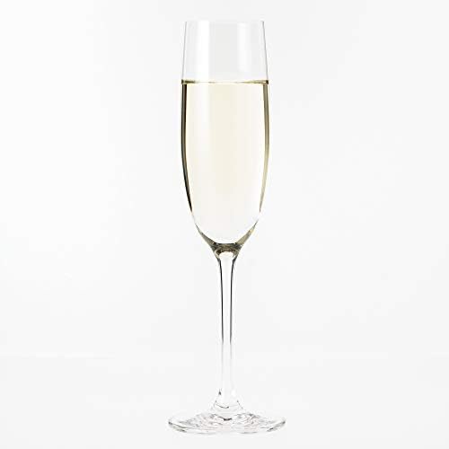 東洋 佐々 ガラス Toyo Sasaki Glass RN-10254CS Parone Champagne Glass, lava-louças seguro, claro, 6,1 fl oz, conjunto de 6