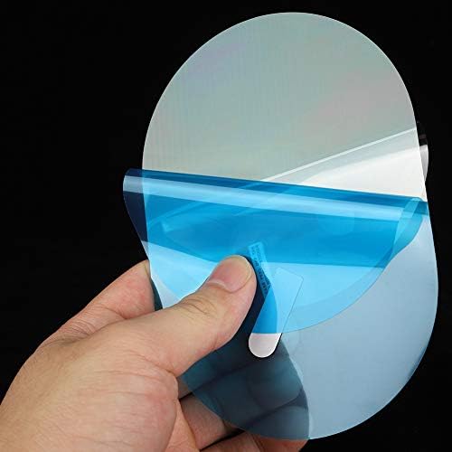 Filme de chuva no espelho retrovisor, 100x145mm oval de carro azul retrovisor espelho de chuva de protetora anti-neblina adesiva